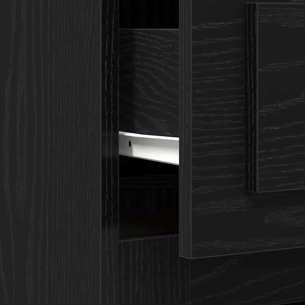 vidaXL Γραφείο Μαύρη Οξυά 50 x 115 x 75 εκ. Επεξεργασμένο ξύλο