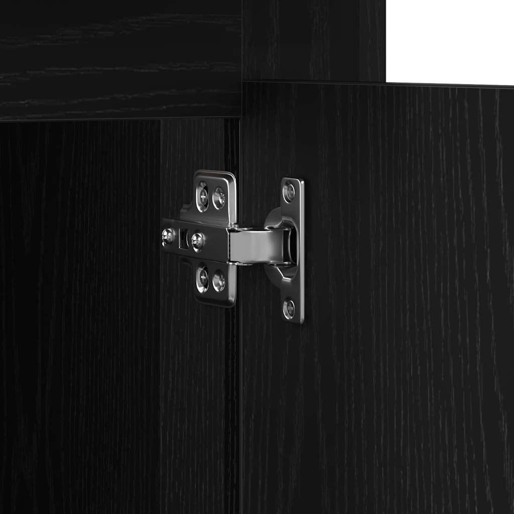 vidaXL Γραφείο Μαύρη Οξυά 50 x 115 x 75 εκ. Επεξεργασμένο ξύλο