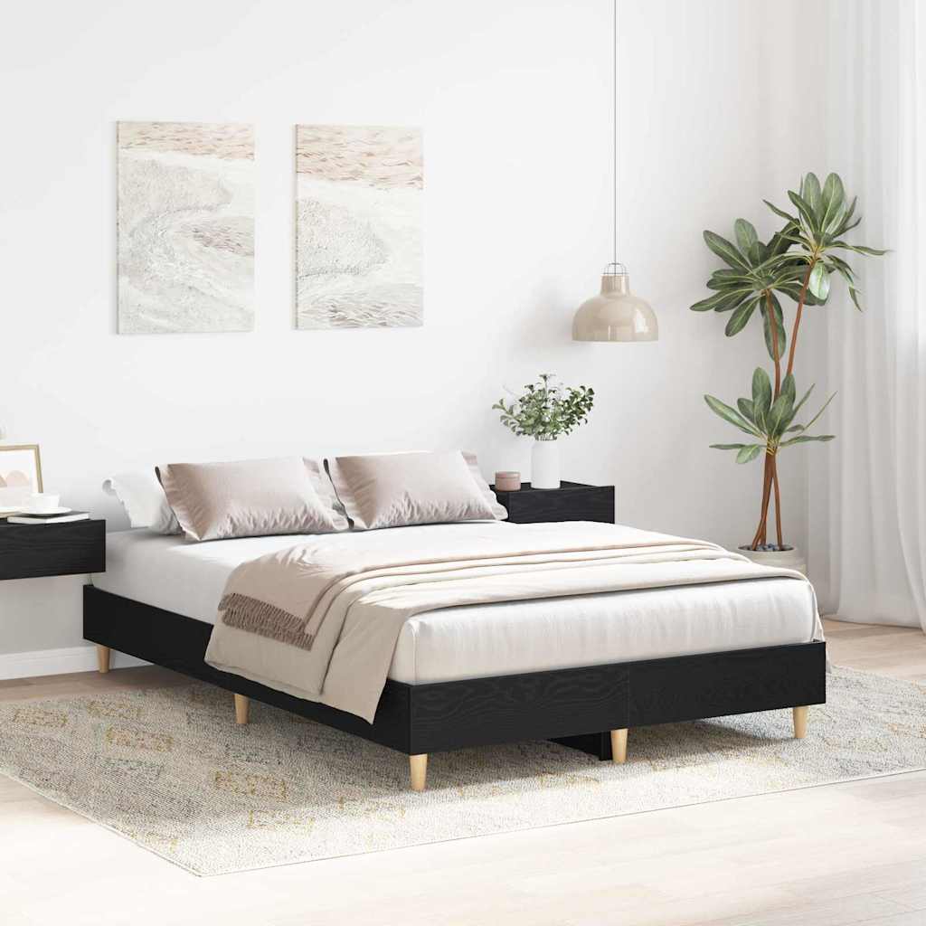 vidaXL Σκελετός Κρεβατιού Μαύρη Οξυά 193 x 123 x 25 εκ.