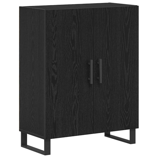 vidaXL Πλαϊνό γραφείο Μαύρη Οξυά 69,5 x 34 x 90 εκ. Επεξεργασμένο ξύλο
