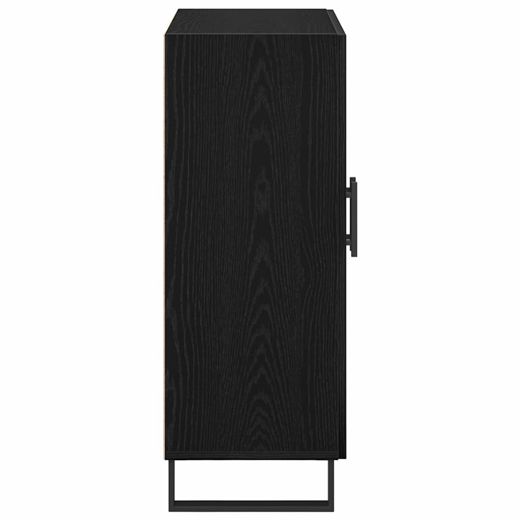 vidaXL Πλαϊνό γραφείο Μαύρη Οξυά 69,5 x 34 x 90 εκ. Επεξεργασμένο ξύλο