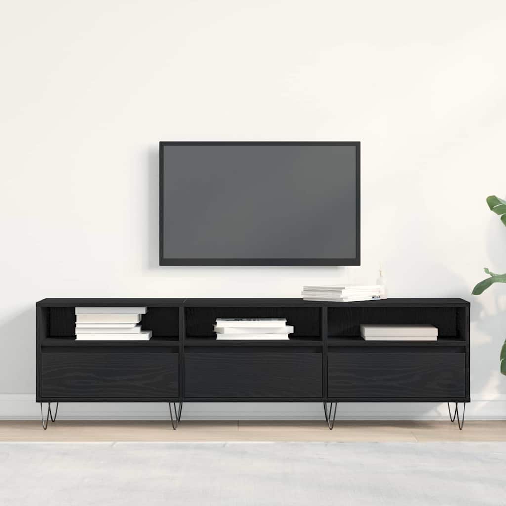 vidaXL Ντουλάπι TV Μαύρη Οξυά 150 x 30 x 44,5 εκ. Επεξεργασμένο ξύλο