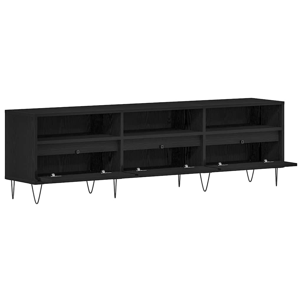 vidaXL Ντουλάπι TV Μαύρη Οξυά 150 x 30 x 44,5 εκ. Επεξεργασμένο ξύλο