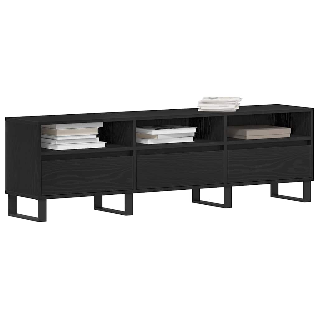 vidaXL Ντουλάπι TV Μαύρη Οξυά 150 x 30 x 44,5 εκ. Επεξεργασμένο ξύλο