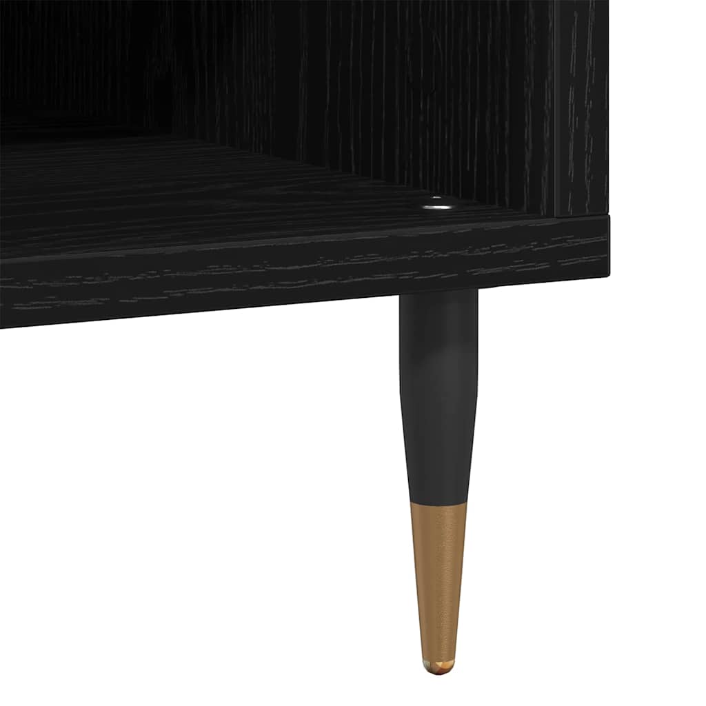 vidaXL Ντουλάπι δίσκων βινυλίου Μαύρη Οξυά 85 x 38 x 48 εκ