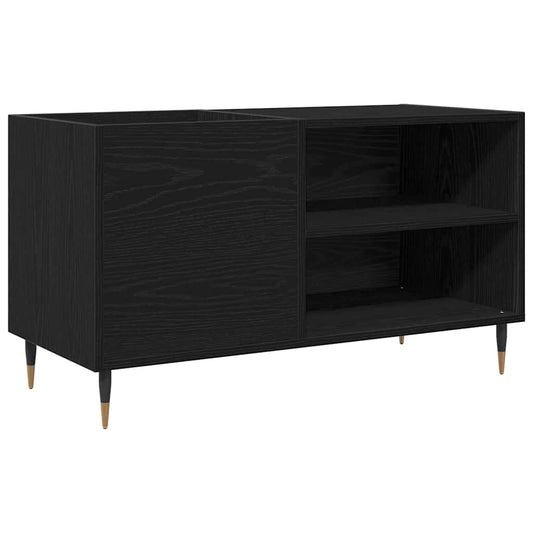 vidaXL Ντουλάπι δίσκων βινυλίου Μαύρη Οξυά 85 x 38 x 48 εκ