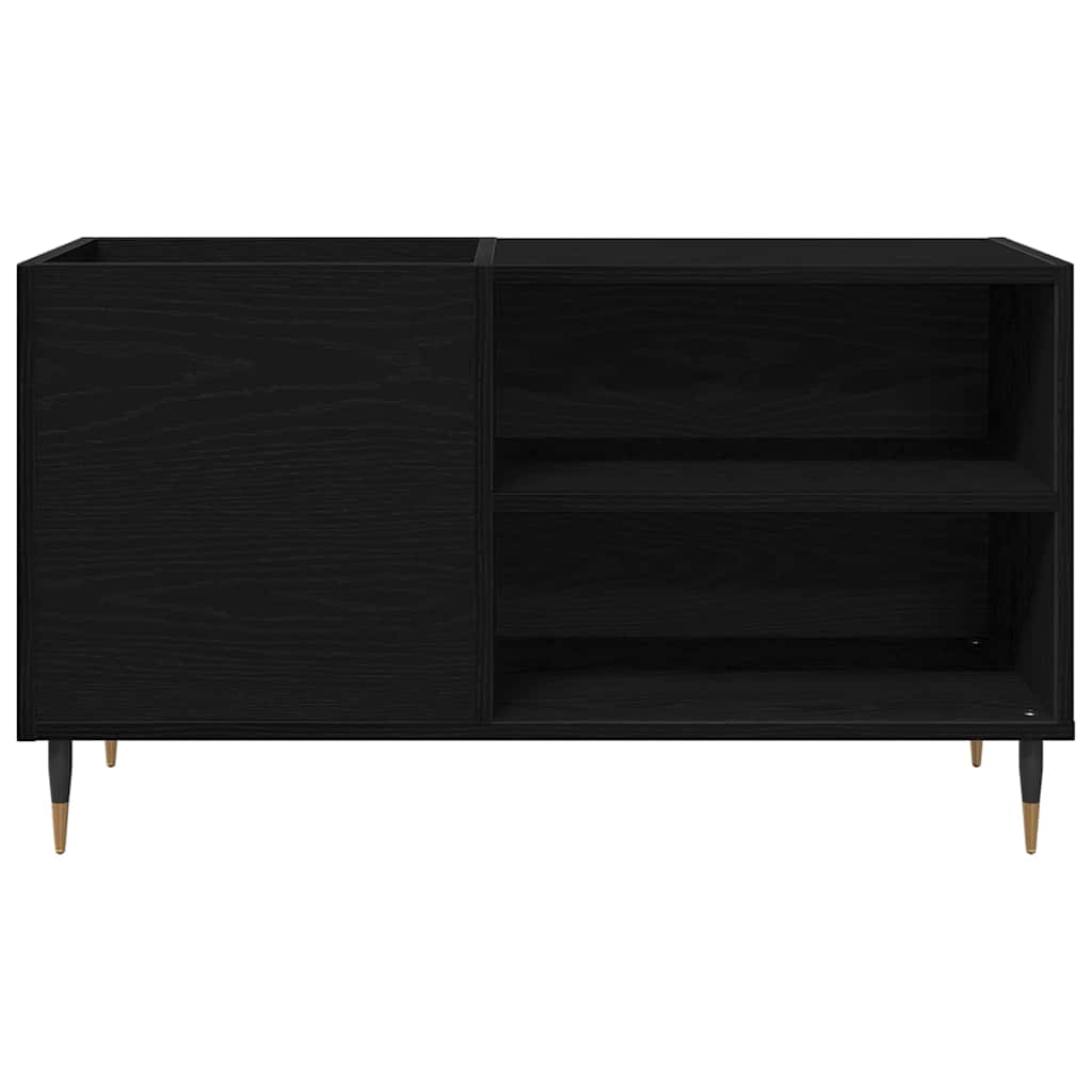 vidaXL Ντουλάπι δίσκων βινυλίου Μαύρη Οξυά 85 x 38 x 48 εκ