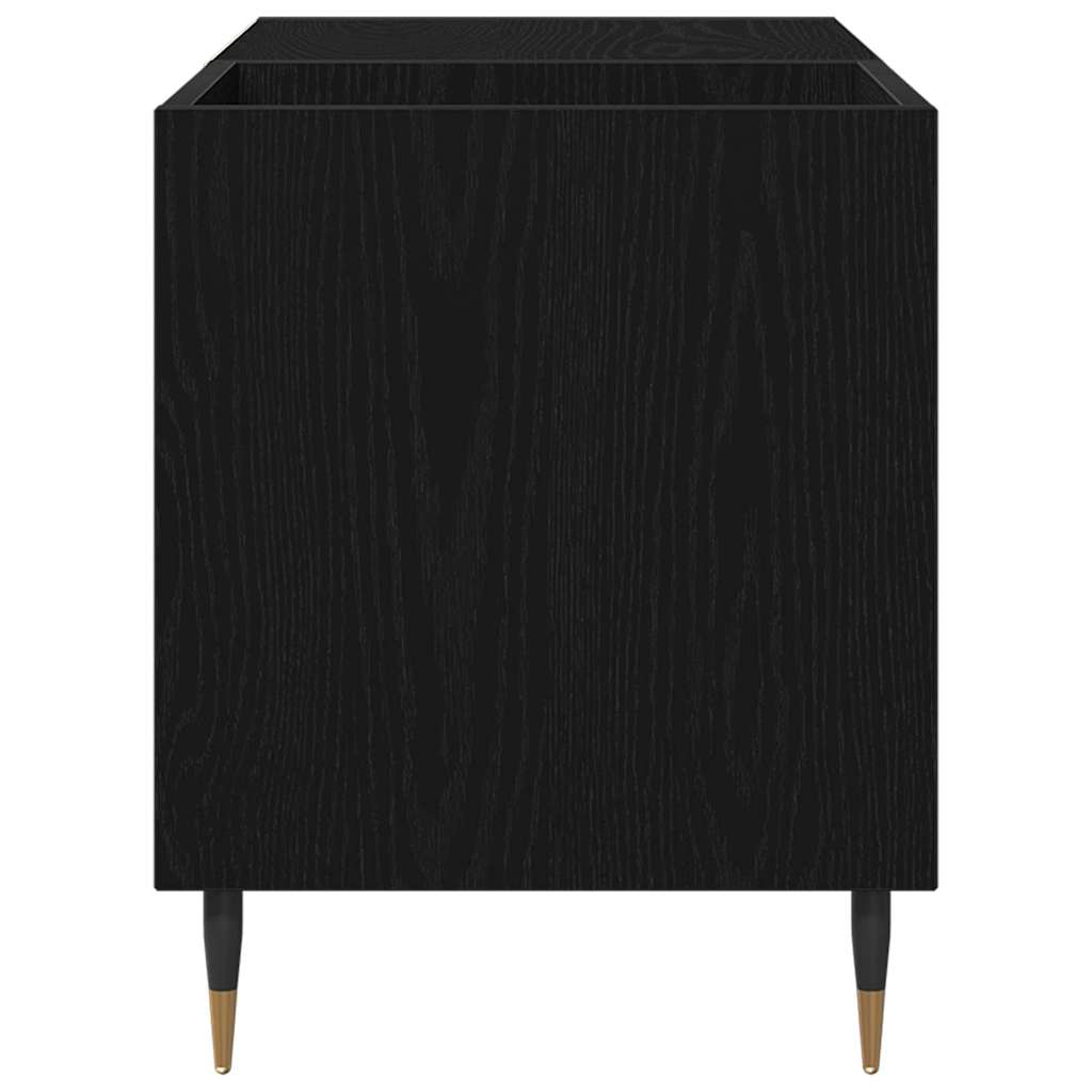 vidaXL Ντουλάπι δίσκων βινυλίου Μαύρη Οξυά 85 x 38 x 48 εκ