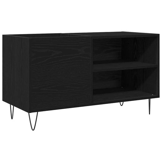 vidaXL Ντουλάπι δίσκων βινυλίου Μαύρη Οξυά 85 x 38 x 48 εκ