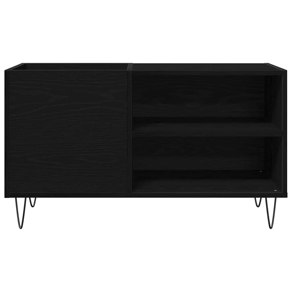 vidaXL Ντουλάπι δίσκων βινυλίου Μαύρη Οξυά 85 x 38 x 48 εκ