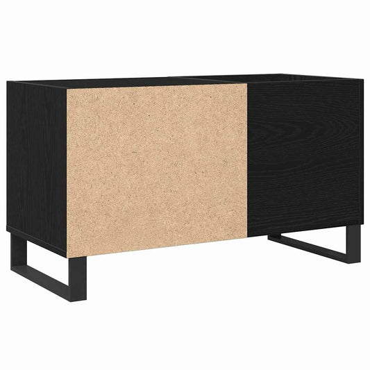 vidaXL Ντουλάπι δίσκων βινυλίου Μαύρη Οξυά 85 x 38 x 48 εκ
