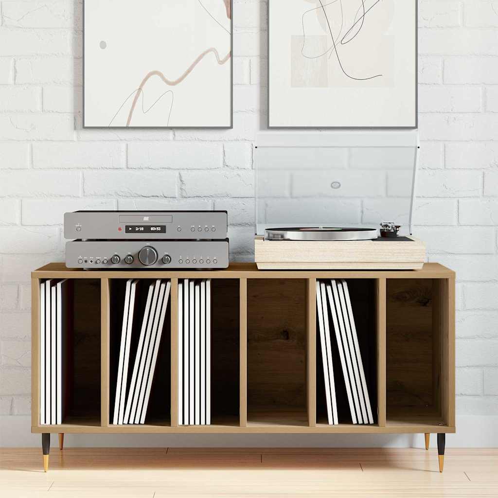 vidaXL Ντουλάπι δίσκων βινυλίου artisan δρυς 100 x 38 x 48 εκ.