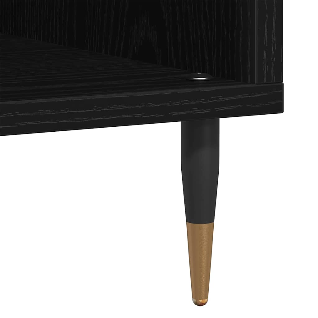 vidaXL Ντουλάπι δίσκων βινυλίου Μαύρη Οξυά 100 x 38 x 48 εκ.