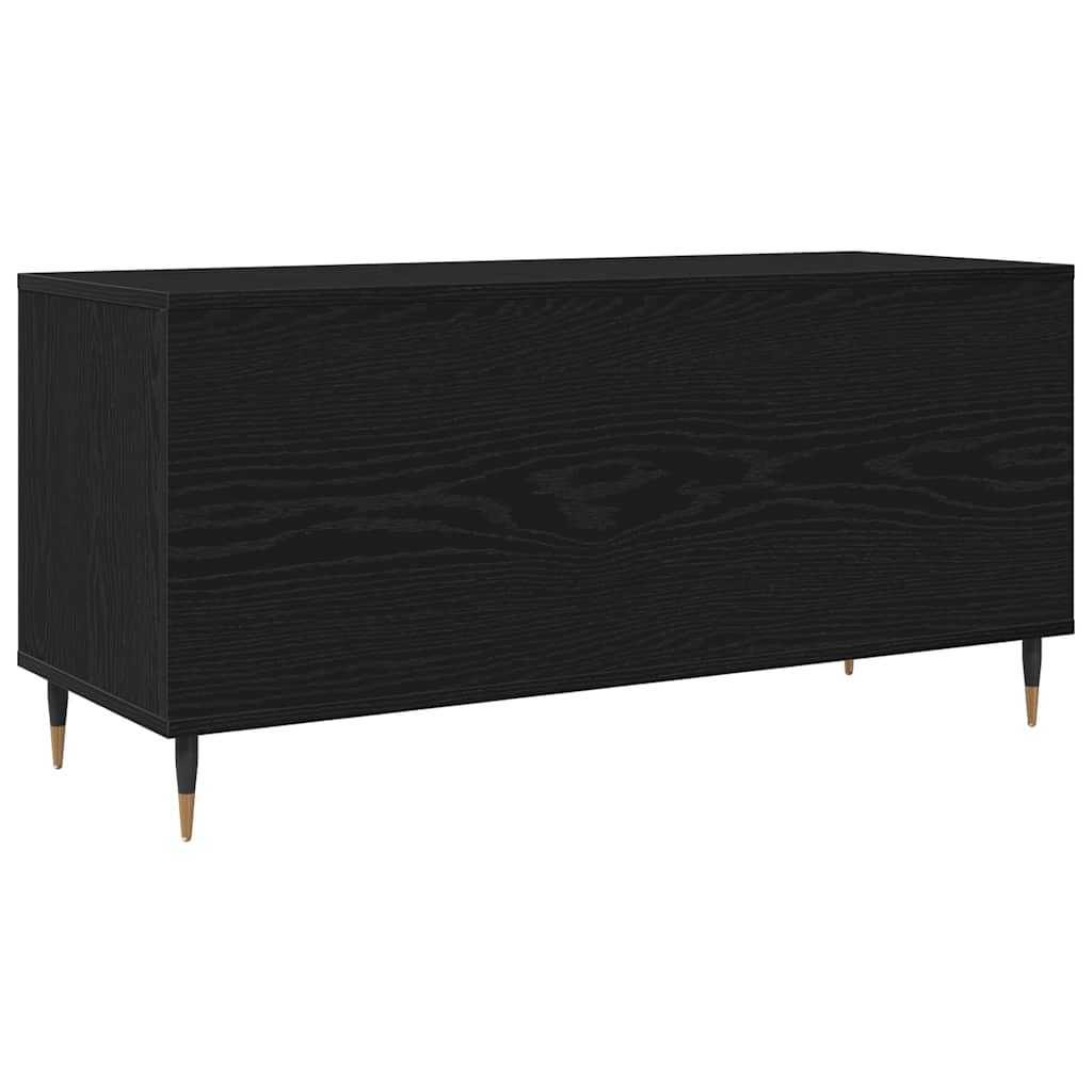 vidaXL Ντουλάπι δίσκων βινυλίου Μαύρη Οξυά 100 x 38 x 48 εκ.