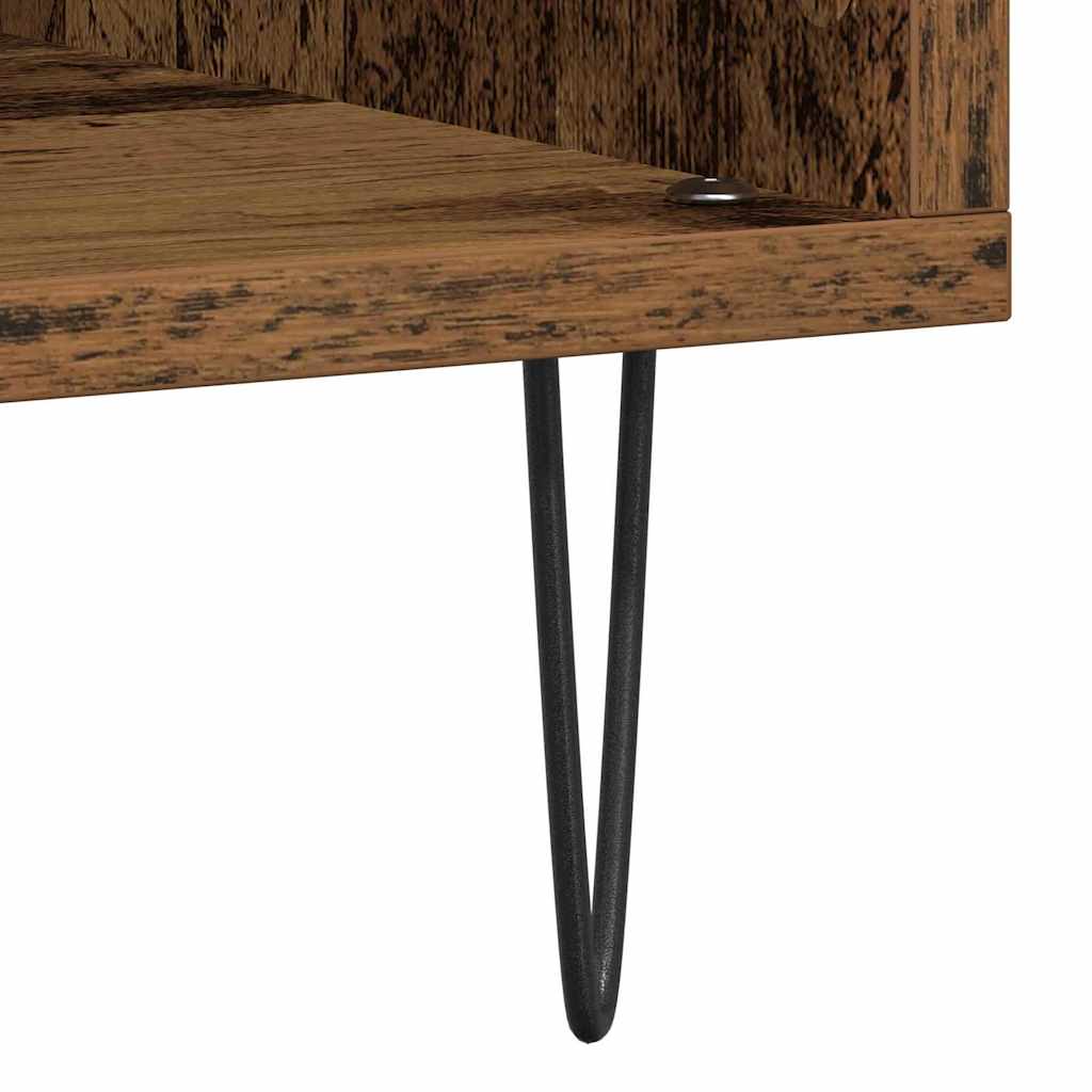 vidaXL Ντουλάπι δίσκων βινυλίου Παλαιό ξύλο 100 x 38 x 48 εκ.