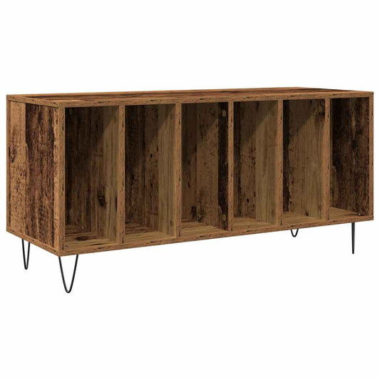 vidaXL Ντουλάπι δίσκων βινυλίου Παλαιό ξύλο 100 x 38 x 48 εκ.