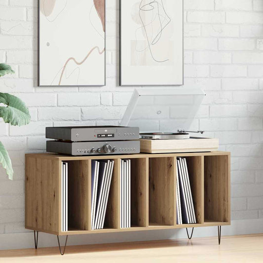 vidaXL Ντουλάπι δίσκων βινυλίου artisan δρυς 100 x 38 x 48 εκ.