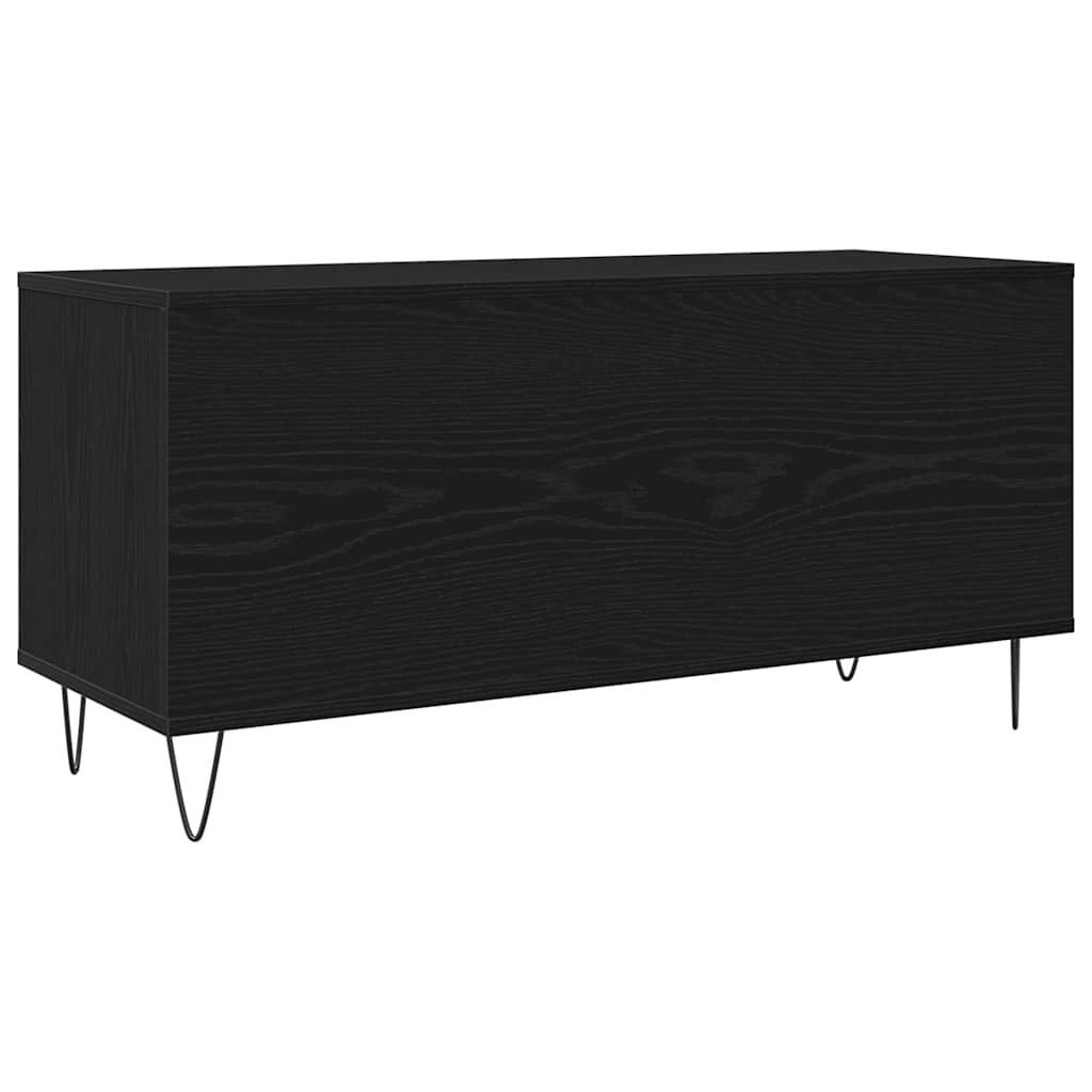 vidaXL Ντουλάπι δίσκων βινυλίου Μαύρη Οξυά 100 x 38 x 48 εκ.