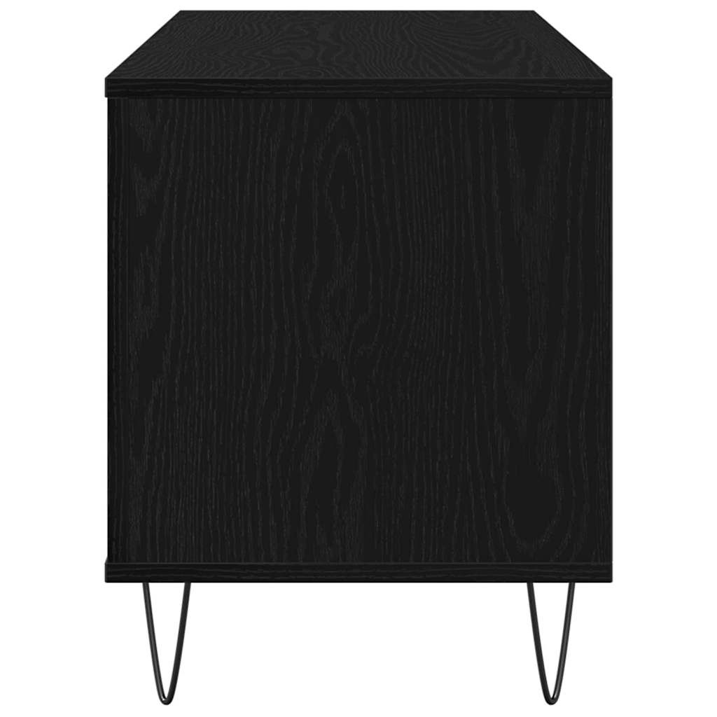 vidaXL Ντουλάπι δίσκων βινυλίου Μαύρη Οξυά 100 x 38 x 48 εκ.