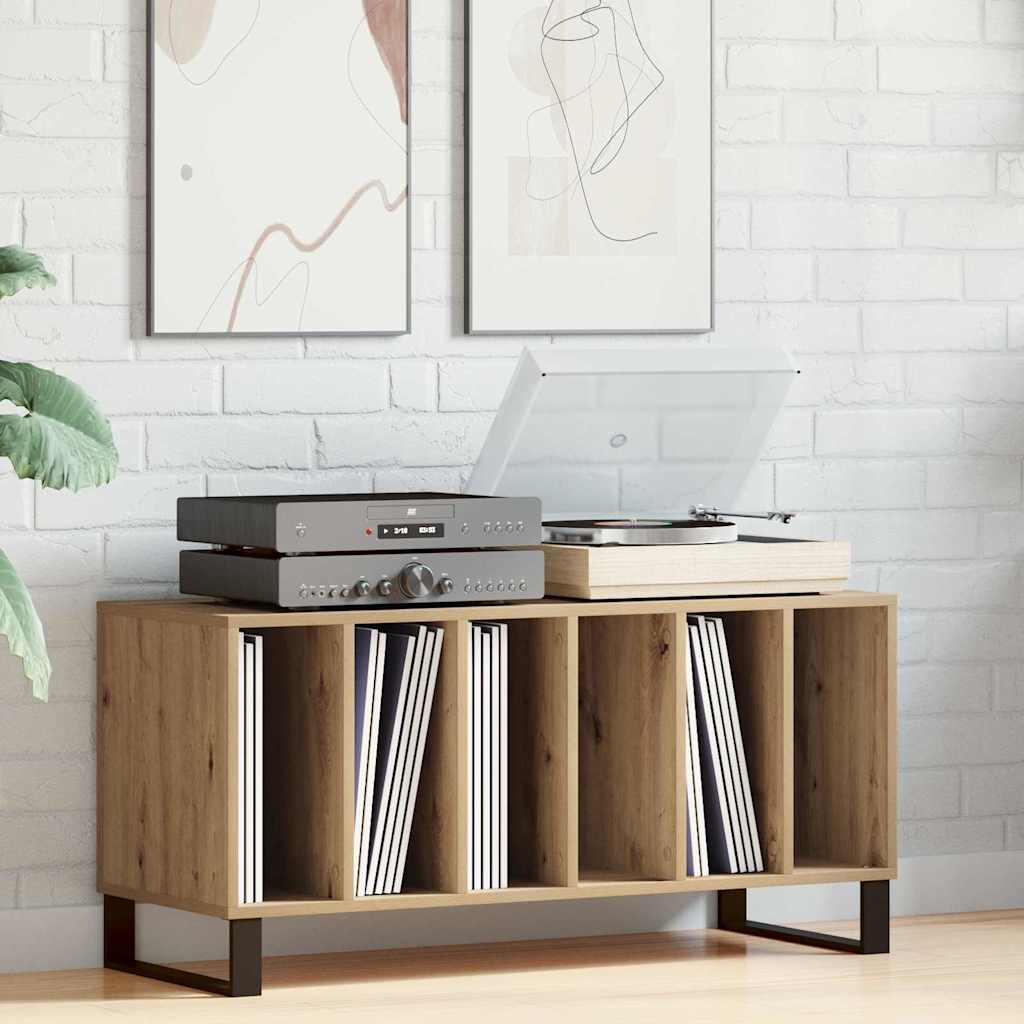 vidaXL Ντουλάπι δίσκων βινυλίου artisan δρυς 100 x 38 x 48 εκ.