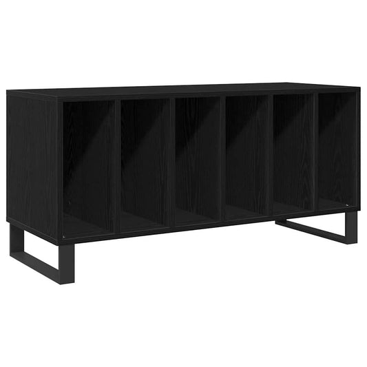 vidaXL Ντουλάπι δίσκων βινυλίου Μαύρη Οξυά 100 x 38 x 48 εκ.
