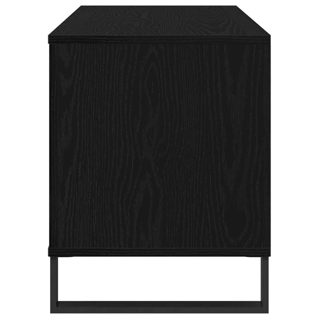 vidaXL Ντουλάπι δίσκων βινυλίου Μαύρη Οξυά 100 x 38 x 48 εκ.