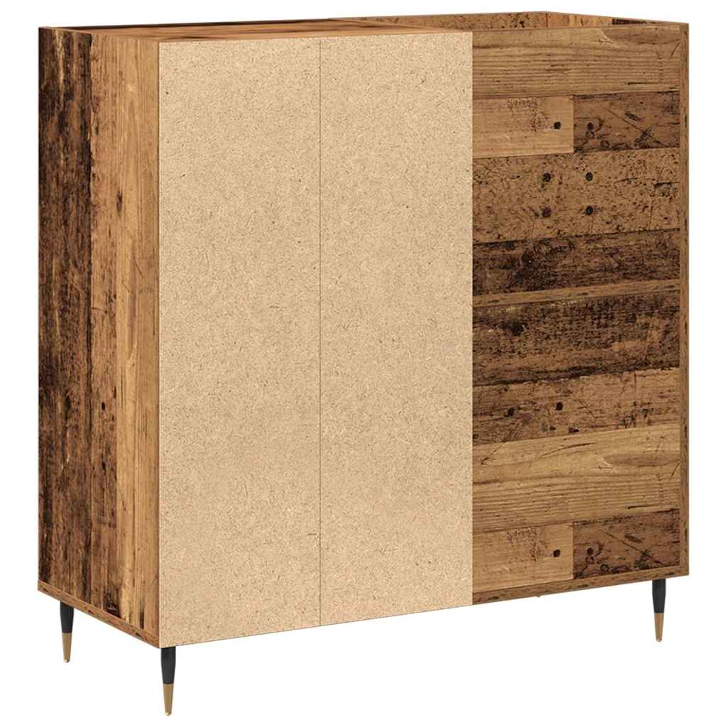 vidaXL Ντουλάπι δίσκων βινυλίου Παλαιό ξύλο 85 x 38 x 89 εκ.
