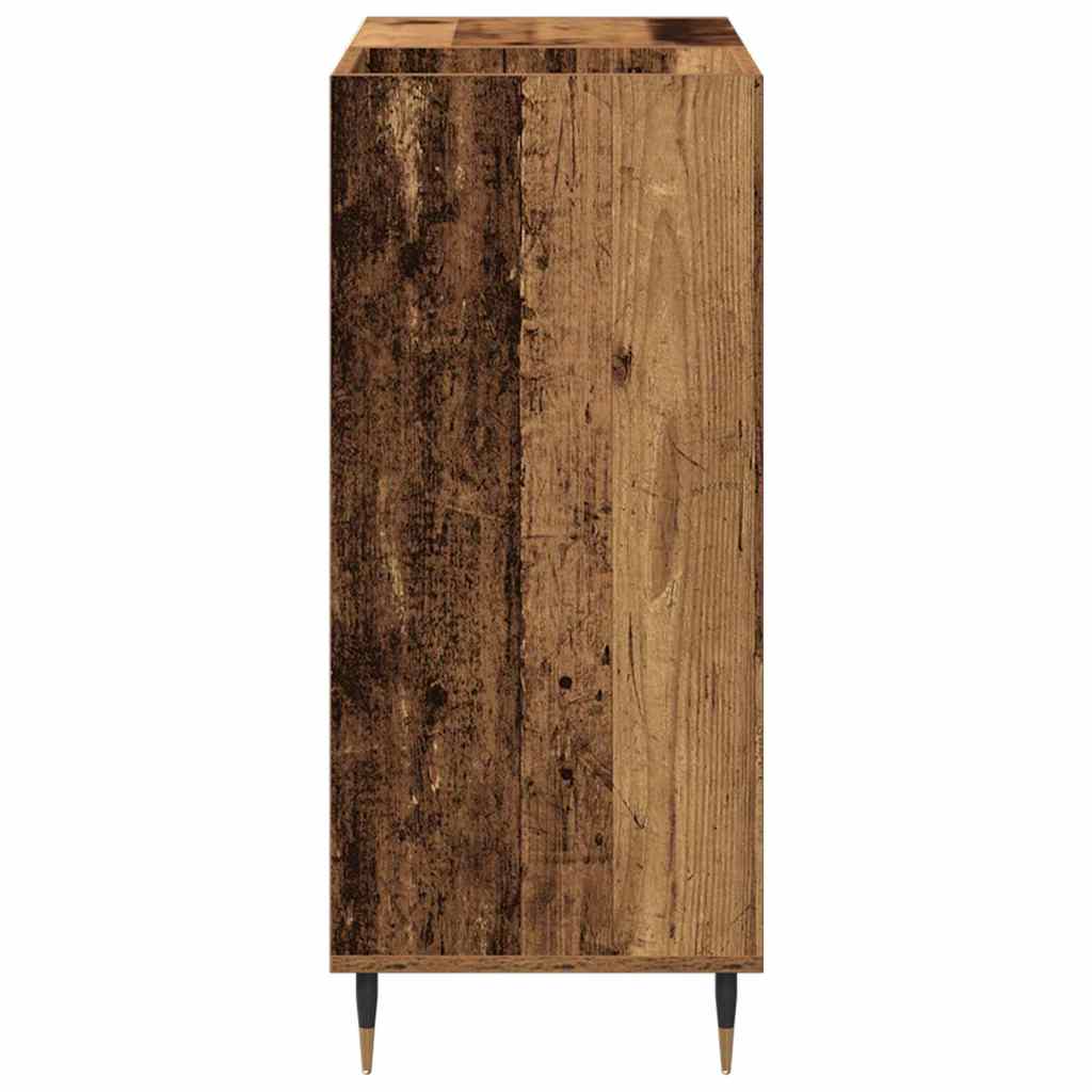 vidaXL Ντουλάπι δίσκων βινυλίου Παλαιό ξύλο 85 x 38 x 89 εκ.