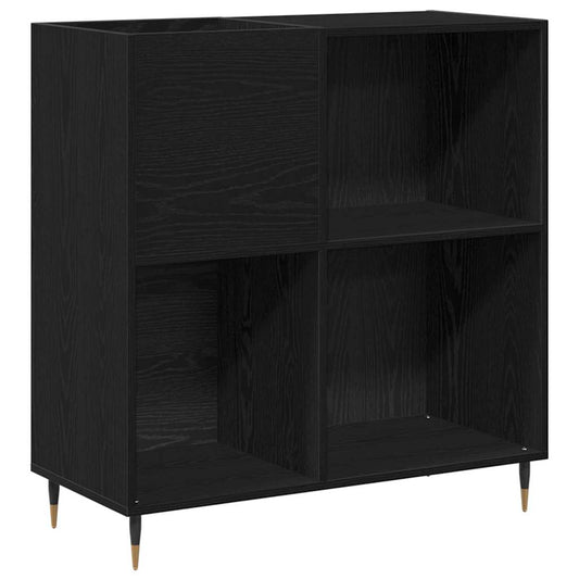vidaXL Ντουλάπι δίσκων βινυλίου Μαύρη Οξυά 85 x 38 x 89 εκ.