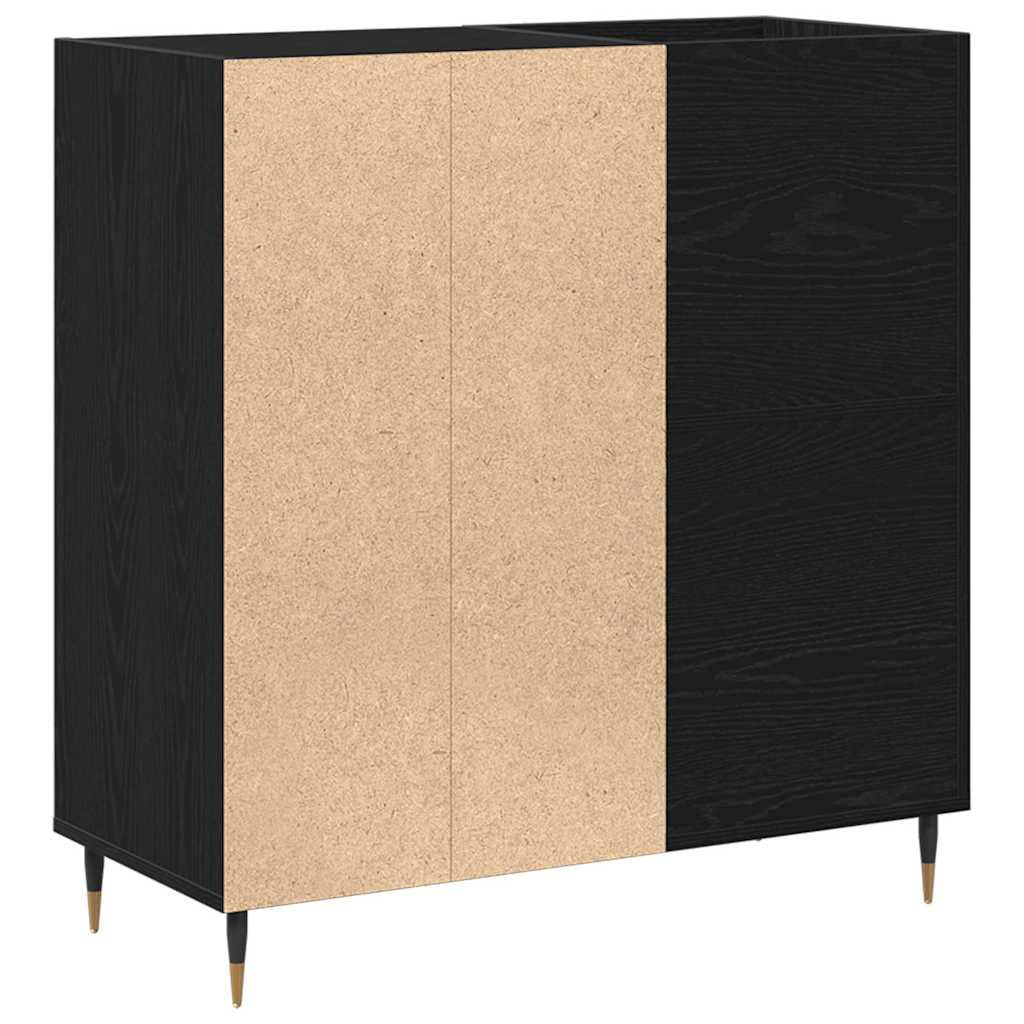 vidaXL Ντουλάπι δίσκων βινυλίου Μαύρη Οξυά 85 x 38 x 89 εκ.