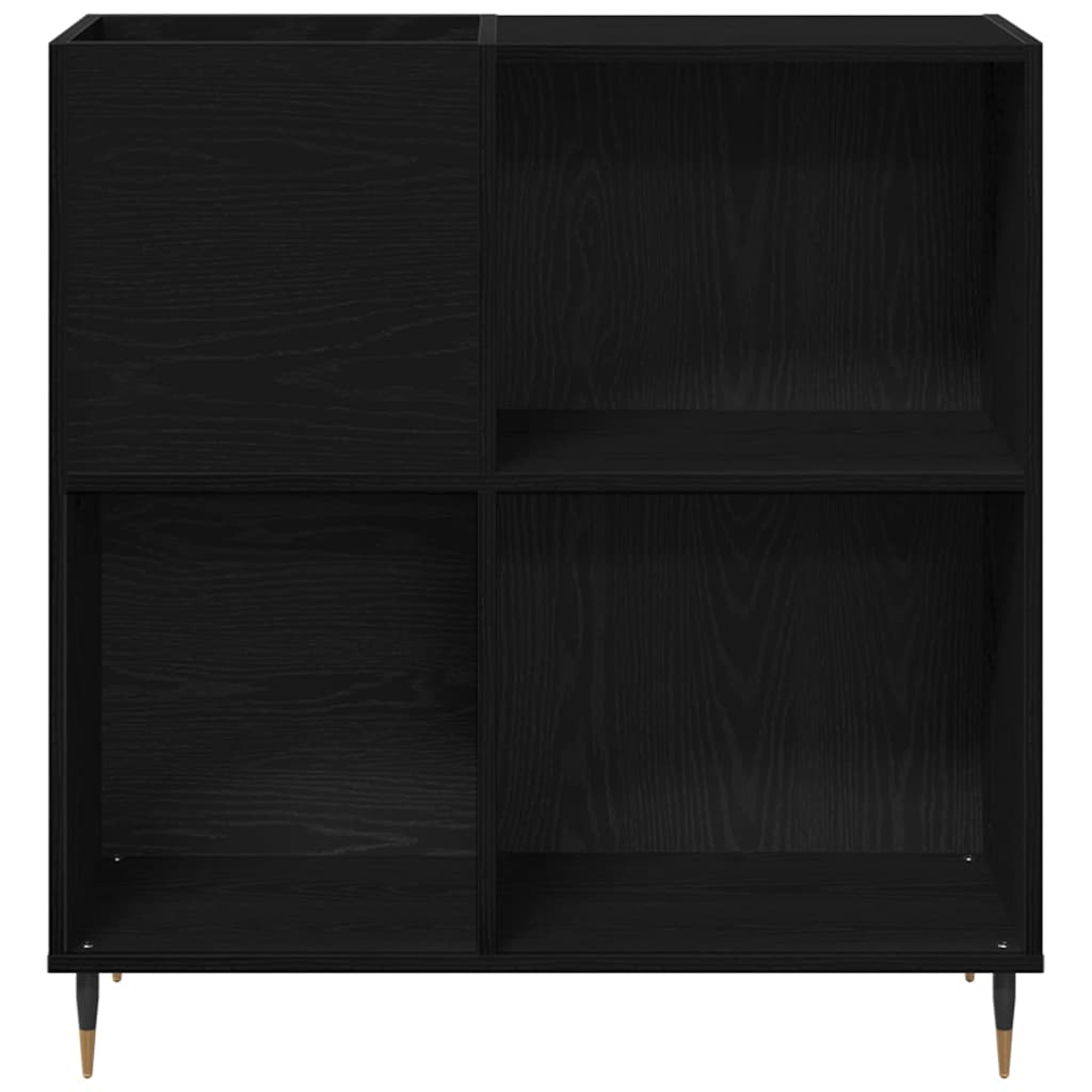 vidaXL Ντουλάπι δίσκων βινυλίου Μαύρη Οξυά 85 x 38 x 89 εκ.