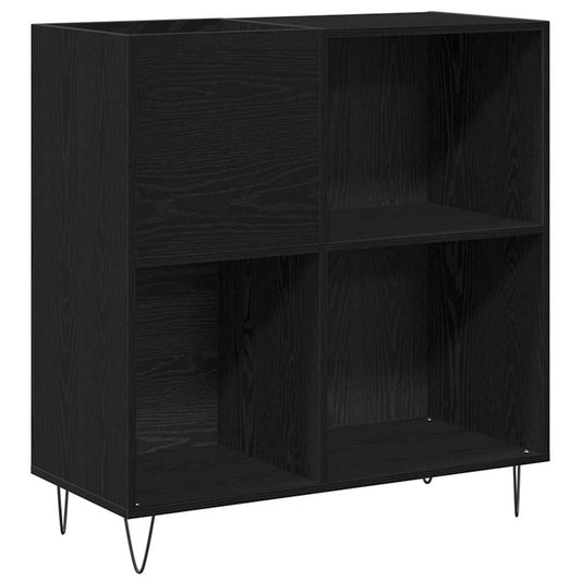 vidaXL Ντουλάπι δίσκων βινυλίου Μαύρη Οξυά 85 x 38 x 89 εκ.