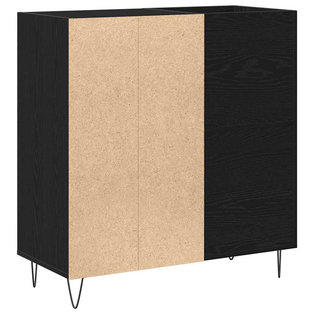 vidaXL Ντουλάπι δίσκων βινυλίου Μαύρη Οξυά 85 x 38 x 89 εκ.