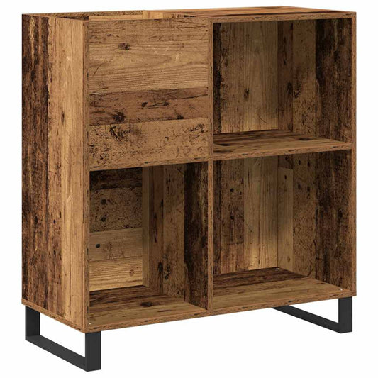 vidaXL Ντουλάπι δίσκων βινυλίου Παλαιό ξύλο 84,5 x 38 x 89 εκ