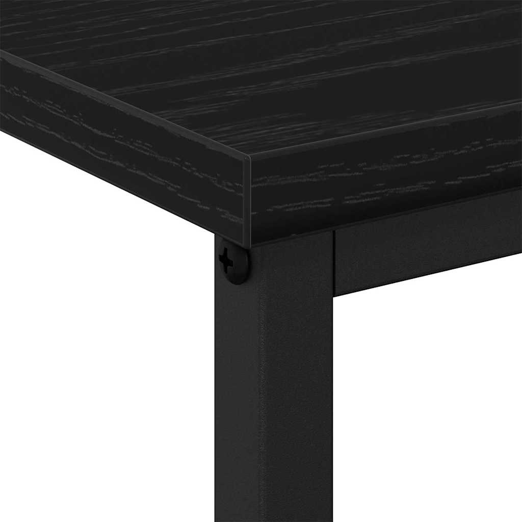 vidaXL Κομοδίνο Μαύρη Οξυά 41 x 31 x 80 εκ Επεξεργασμένο ξύλο