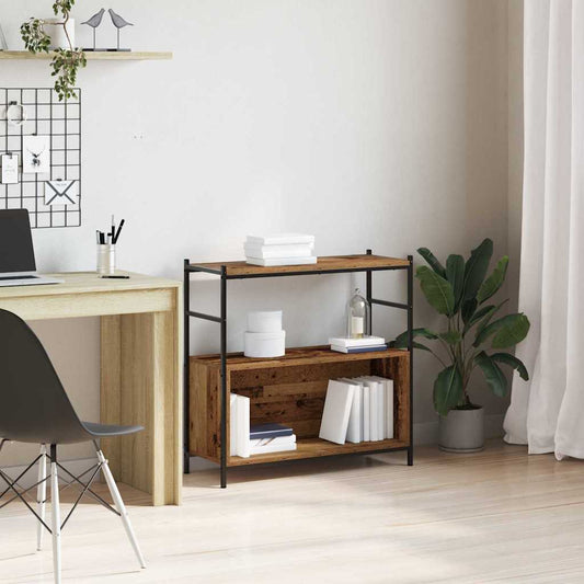 vidaXL Ράφι Βιβλίων Καπνιστή δρυς 80 x 30 x 78.5 εκ Επεξεργασμένο ξύλο