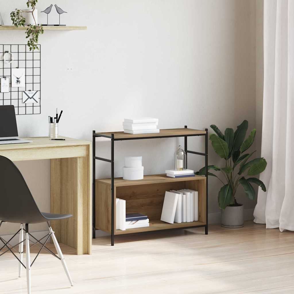 vidaXL Ράφι Βιβλίων artisan δρυς 80 x 30 x 78.5 εκ Επεξεργασμένο ξύλο