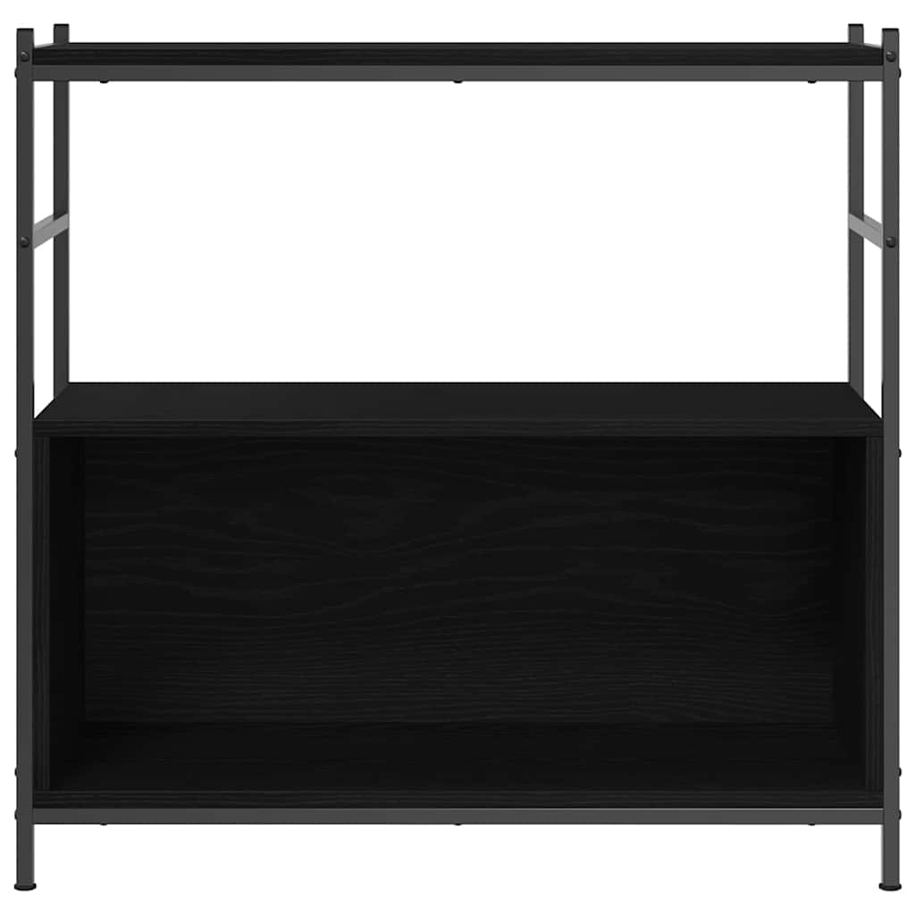 vidaXL Ράφι Βιβλίων Μαύρη δρυς 80 x 30 x 78.5 εκ Επεξεργασμένο ξύλο