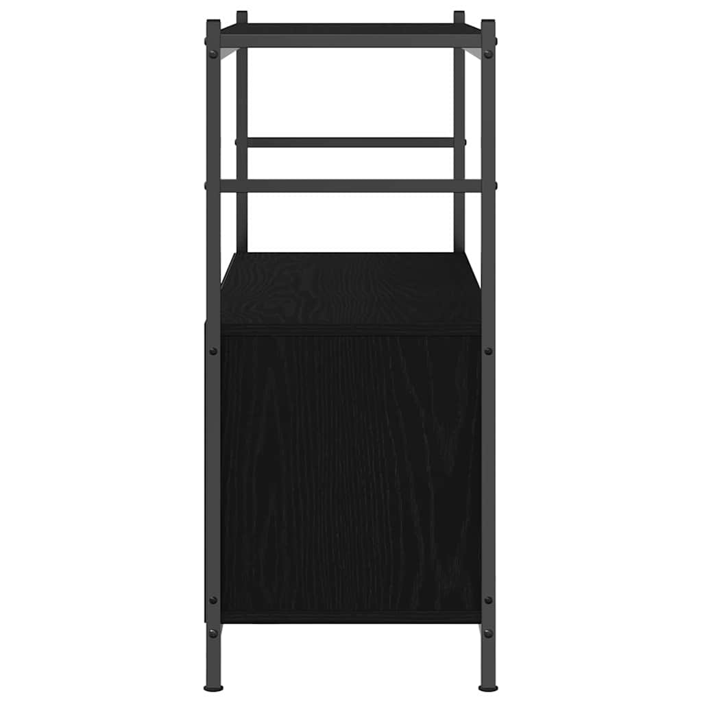 vidaXL Ράφι Βιβλίων Μαύρη δρυς 80 x 30 x 78.5 εκ Επεξεργασμένο ξύλο