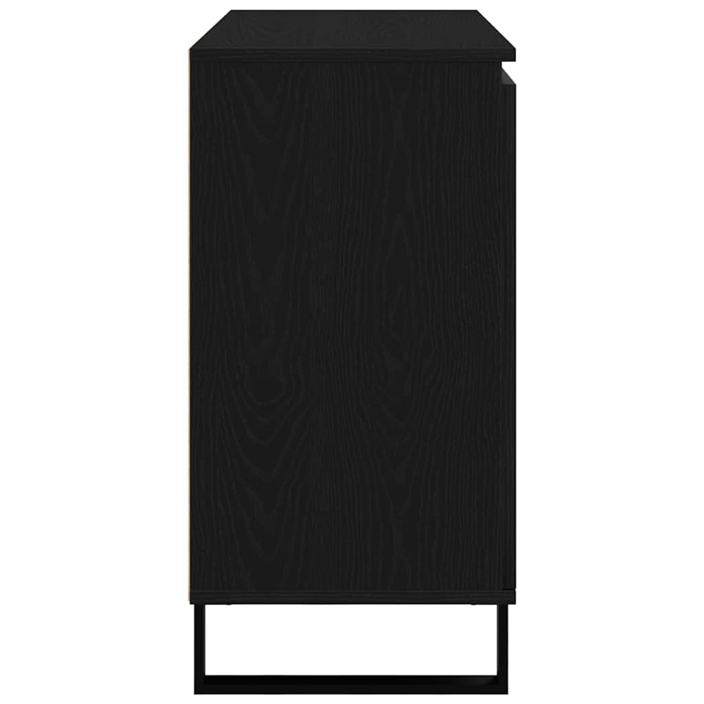 vidaXL Πλαϊνό γραφείο Μαύρη Οξυά 101,5 x 35 x 70 εκ Επεξεργασμένο ξύλο