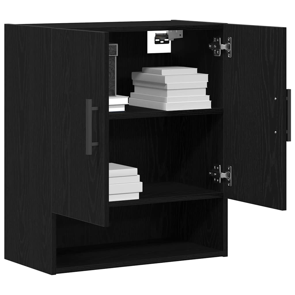 vidaXL Ντουλάπα τοίχου 60 x 31 x 70 εκ Επεξεργασμένο Ξύλο Μαύρη Οξυά