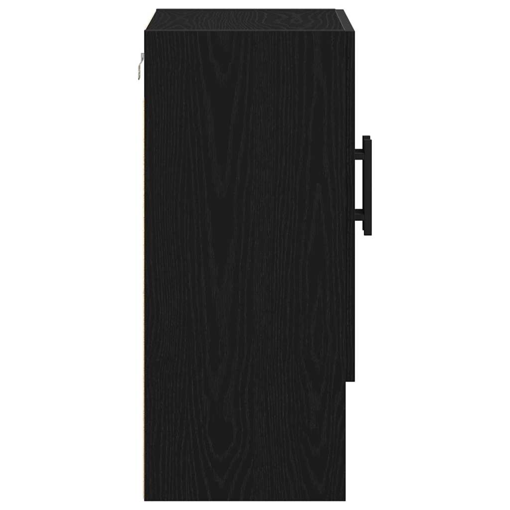vidaXL Ντουλάπα τοίχου 60 x 31 x 70 εκ Επεξεργασμένο Ξύλο Μαύρη Οξυά