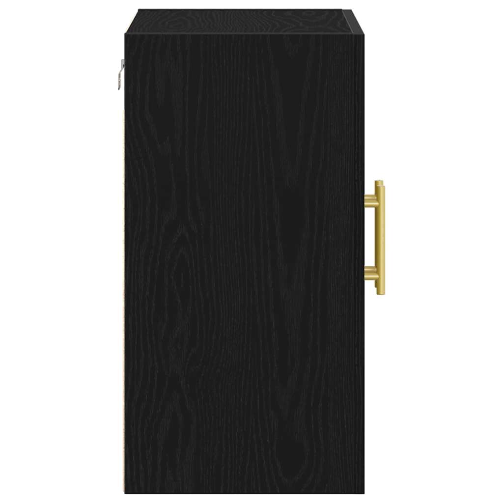 vidaXL Ντουλάπα τοίχου 60 x 31 x 70 εκ Επεξεργασμένο Ξύλο Μαύρη Οξυά