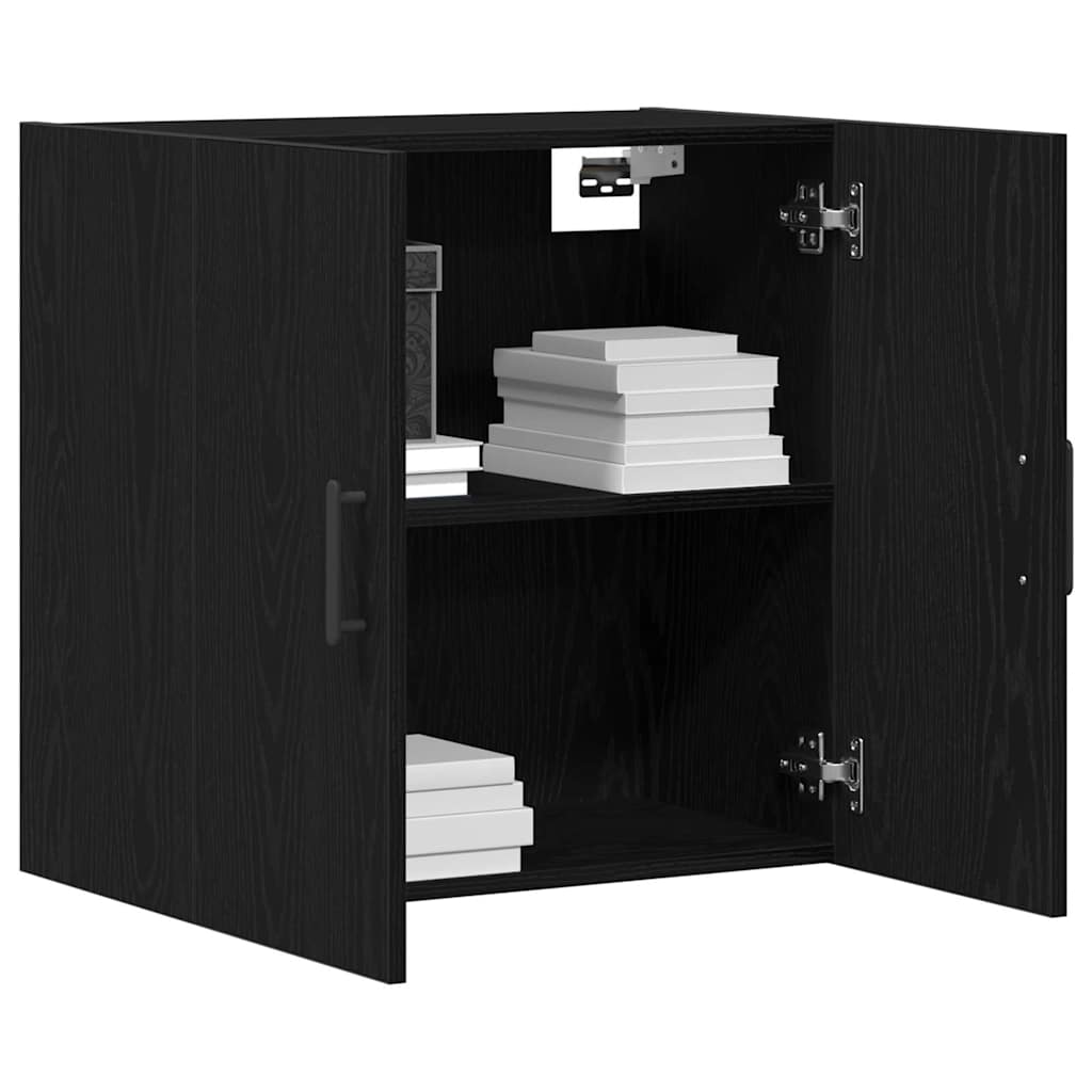 vidaXL Ντουλάπα τοίχου 60 x 31 x 60 εκ. Επεξεργασμένο Ξύλο Μαύρη Οξυά