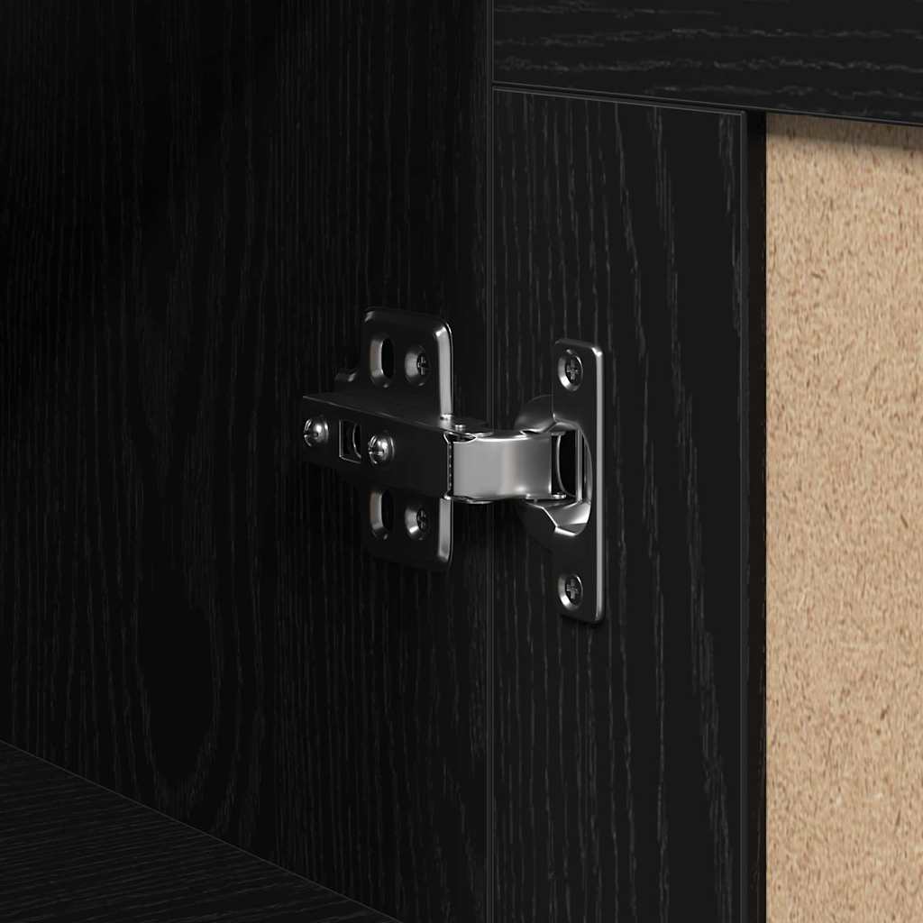 vidaXL Ντουλάπα τοίχου Επιτοίχιο Μαύρη Οξυά 69,5 x 34 x 90 εκ.