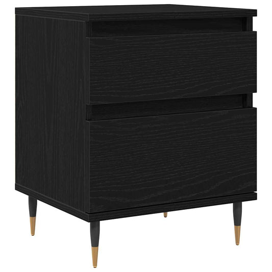 vidaXL Κομοδίνο Μαύρη Οξυά 40 x 35 x 50 εκ. Επεξεργασμένο ξύλο