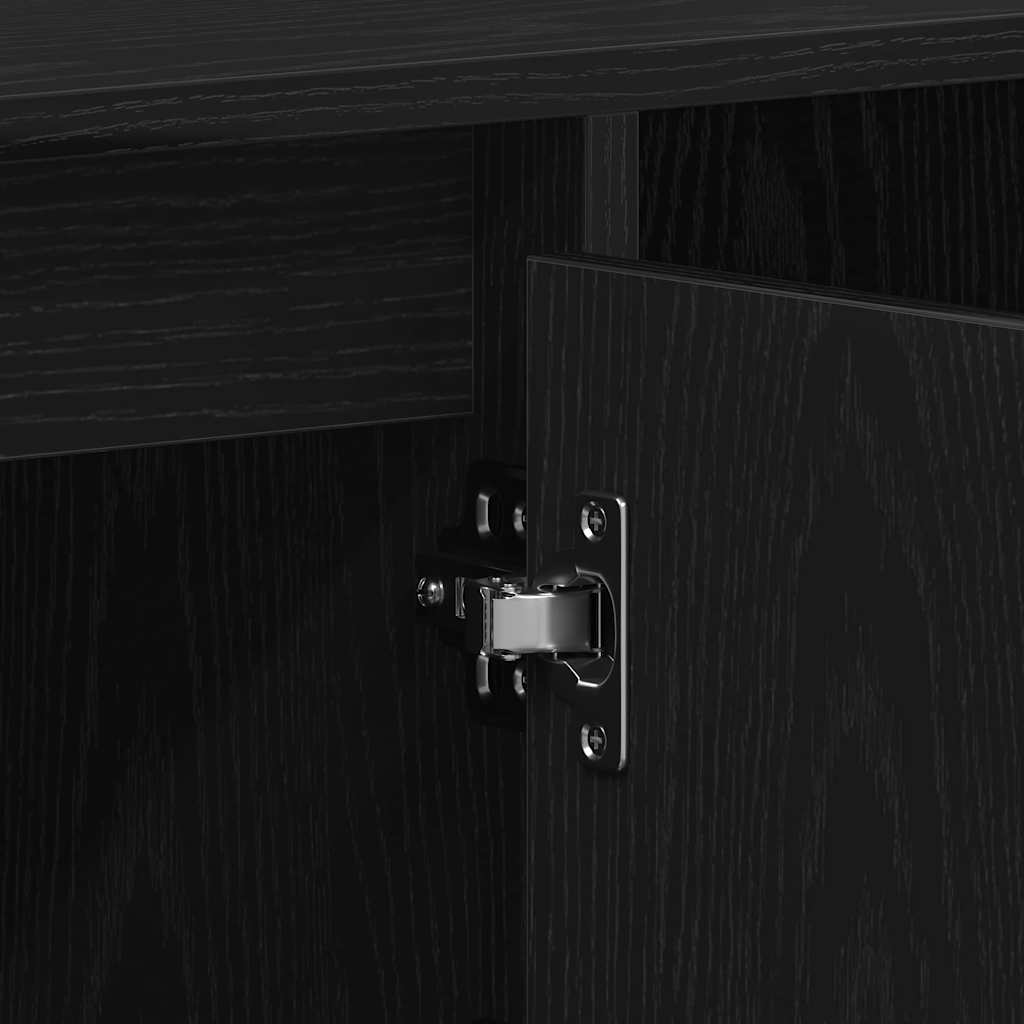 vidaXL Σετ επίπλου τηλεόρασης Επιτοίχιο Μαύρη Οξυά 100 x 35 x 55 εκ