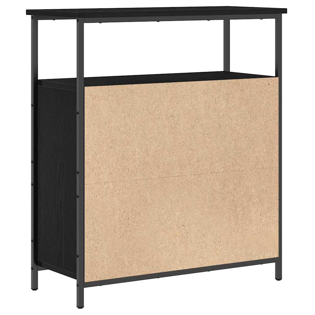 vidaXL Πλαϊνό γραφείο Μαύρη δρυς 70 x 30 x 80 εκ. Επεξεργασμένο ξύλο