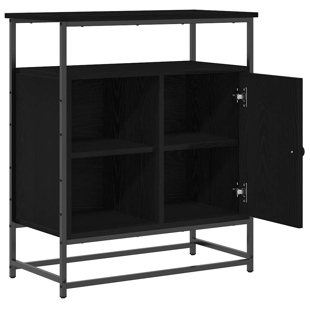 vidaXL Πλαϊνό γραφείο Μαύρη δρυς 69 x 35 x 80 εκ Επεξεργασμένο ξύλο