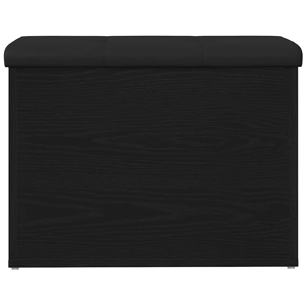 vidaXL Παγκάκι Αποθήκευσης με μαξιλάρι Μαύρη δρυς 62 x 42 x 45 εκ.